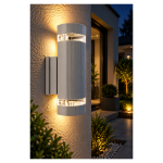 Zidna lampa sa 2×GU10 – siva