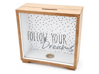 Dekorativna kasa za novac Follow Your Dreams