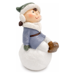 Novogodišnja figura Devojčica na snežnoj kugli