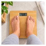 Digitalna podna vaga sa dezenom drveta