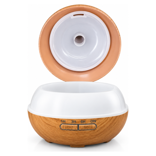 Aroma difuzer i ovlaživač vazduha sa LED osvetljenjem  – imitacija drveta