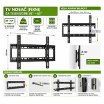 Zidni nosač za TV 26–63 inča 179307 – fiksni, do 50 kg