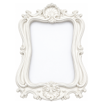 Dekorativni ram za slike D15175-57 – beli barokni stil, 13 × 18 cm
