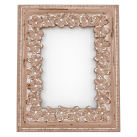 Dekorativni ram za slike  – roze-zlatni sa cvetnim ornamentima, 10 × 15 cm