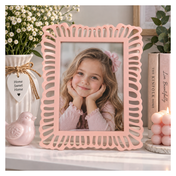 Dekorativni ram za slike  – roze 13 × 18 cm